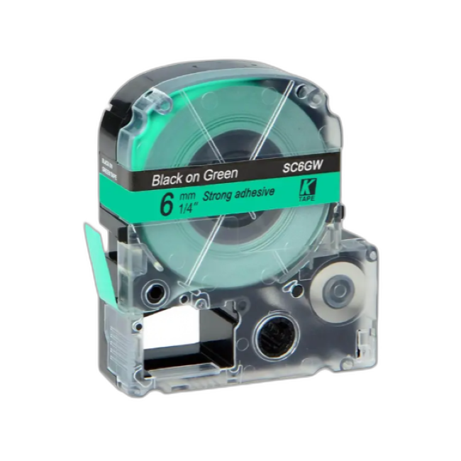 Epson Tape – LK2GW Black on Green