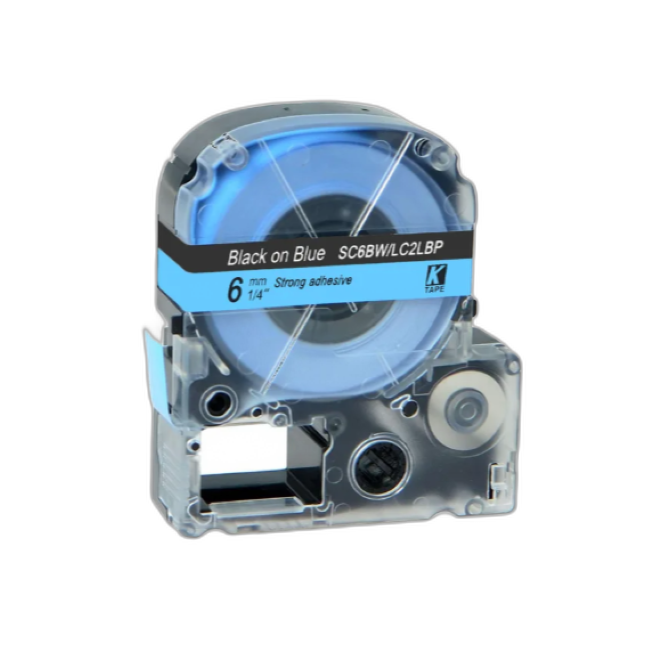 Epson Tape – LK2LBP Black on Blue