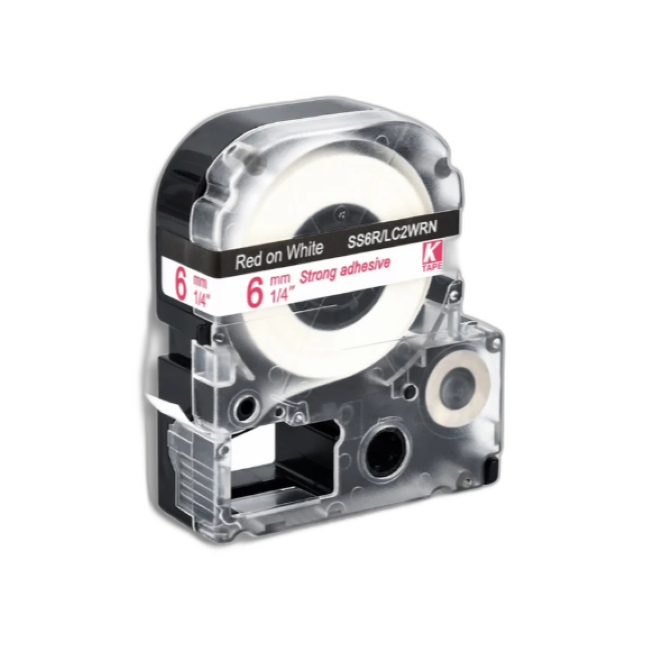 Epson Tape – LK2WRN Red on White