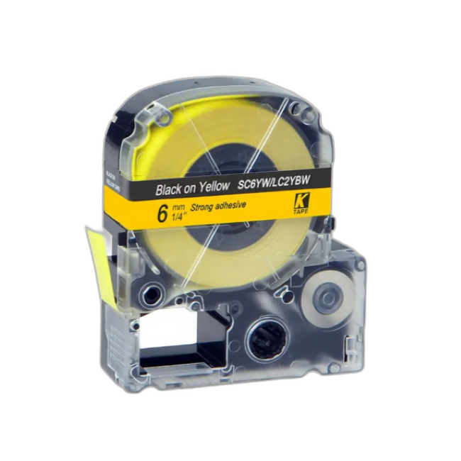 Epson Tape – LK2YBW Black on Yellow