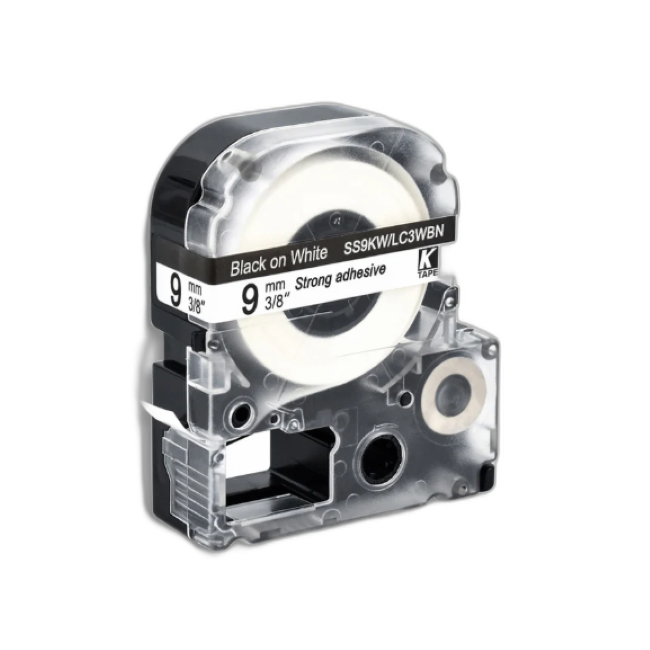 Epson Tape – LK3WBN Black on White