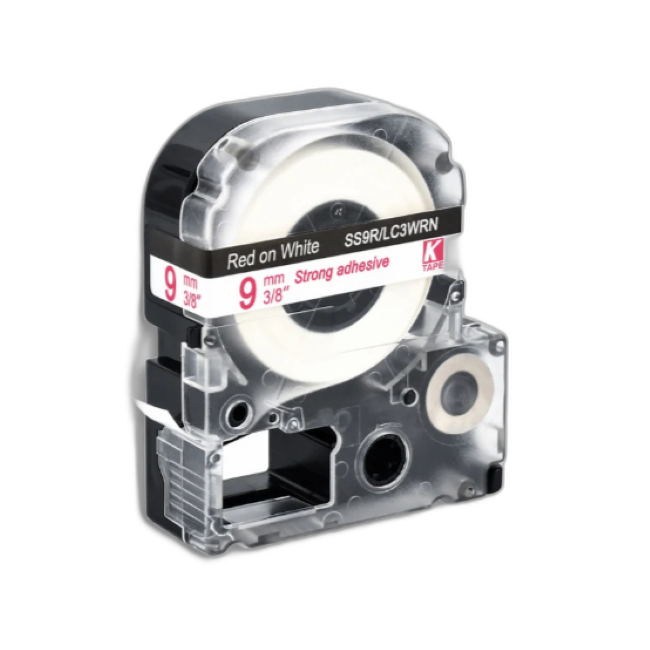 Epson Tape – LK3WRN Red on White