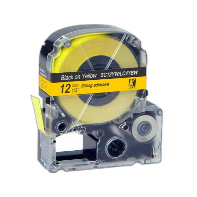 Epson Tape – LK4YBW Black on Yellow