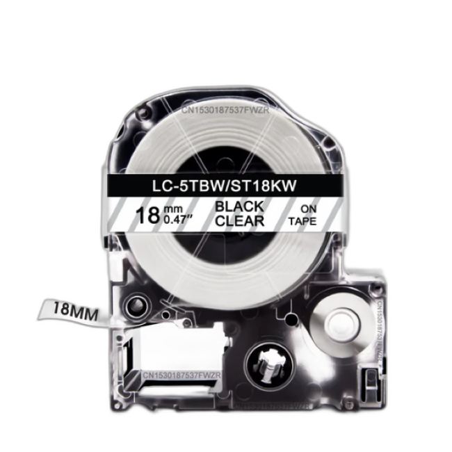 Epson Tape – LK5TBW Black on Clear