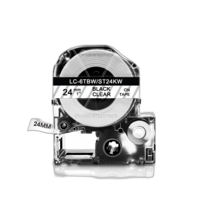 Epson Tape – LK6TBW Black on Clear